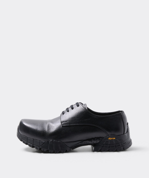 [customellow X YOWE] Black Leather Derbys Uto3 CU4AX26991BKX