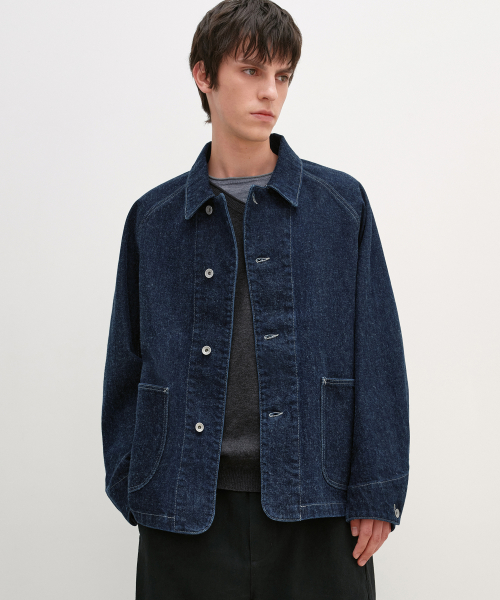 Peach Denim Chore Jacket INDIGO