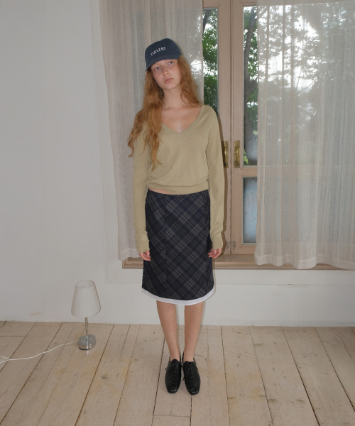 Duze Check Midi Skirt - Black