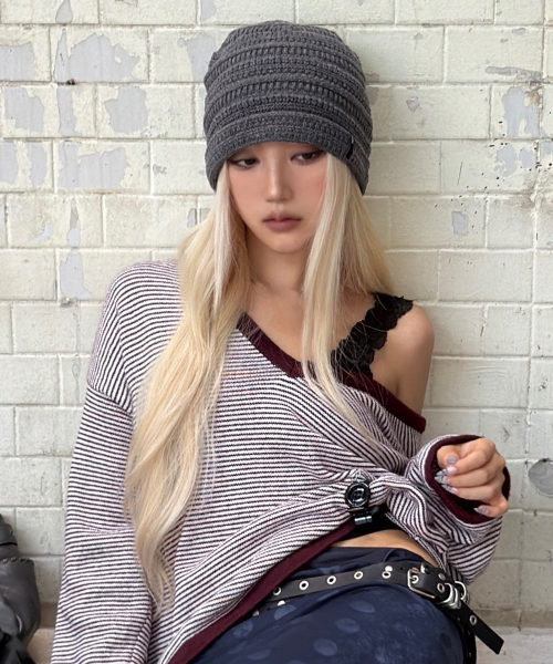 Multi-Stripe Knit Beanie_CTA960(4color)
