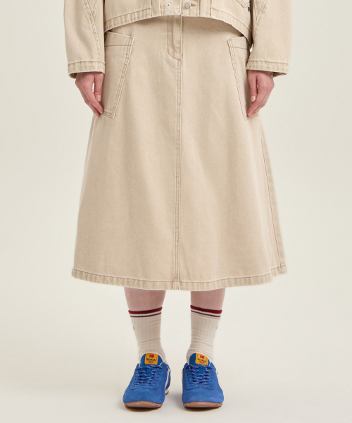 RGB 데님 스커트 우먼 BEIGE