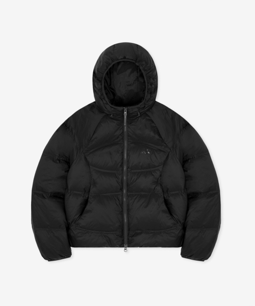 NBNPG4W912 / WOMEN 플라잉 204 Airy 후드형 경량다운 (BLACK) — Main product photo