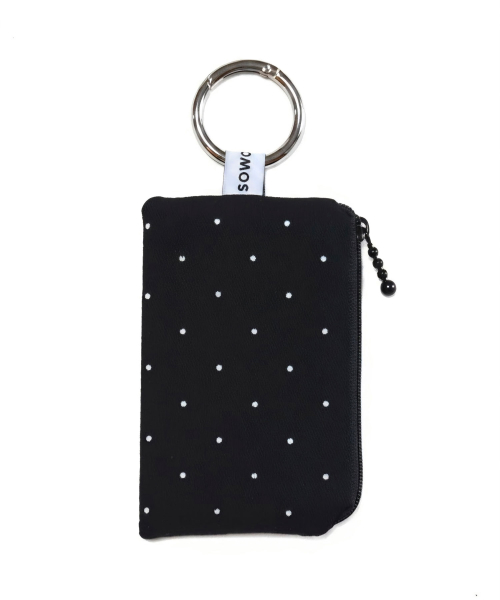 소월리안 O-ring 지퍼카드파우치_Milky Dot Black