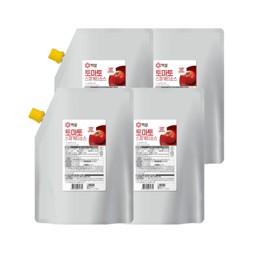 CJ제일제당 백설 토마토 파스타 스파게티 소스 1.5kg x4개(총 6kg)