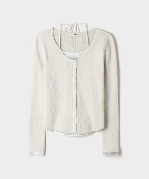 Halter-Neck Layered Cardigans_SPCKG49G02