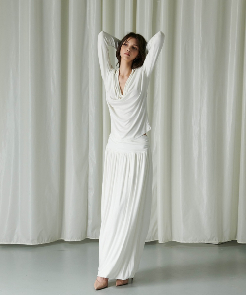 Drape Long Skirt (4color)