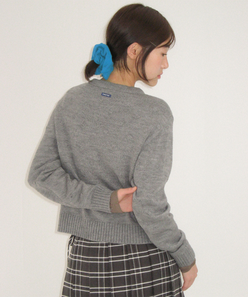 TEXTURED DOT KNIT GREY