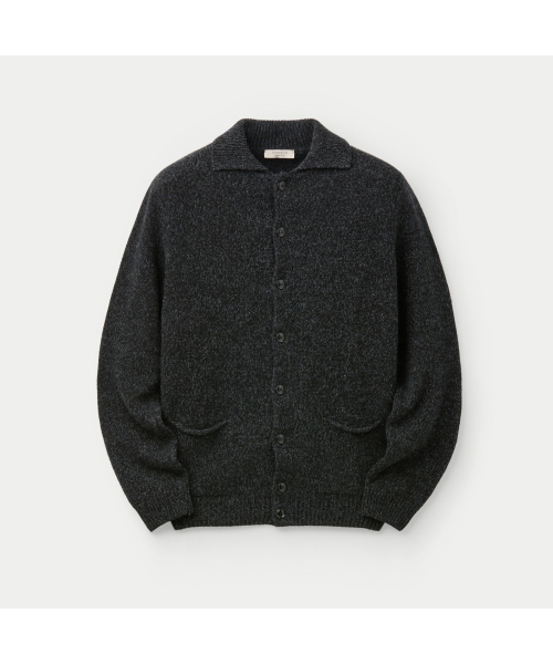 WOOL AND CO LAMBSWOOL POLO CARDIGAN SOWAW26201BKX