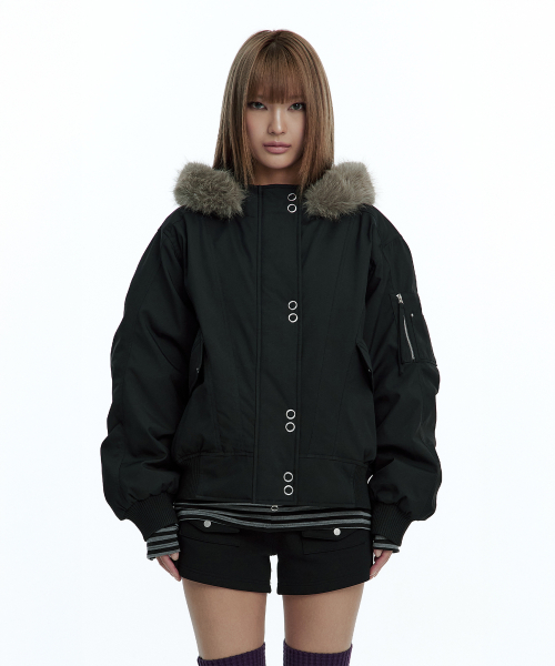 MA-1 Snap Jacket Black