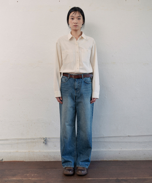 noah pocket shirt (ivory)