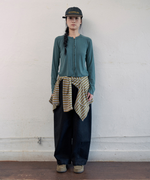 tail curved pants (2color)