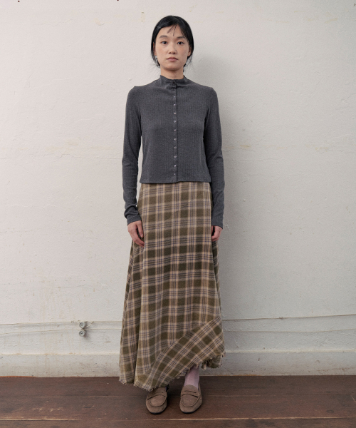 mohu check skirt (beige)
