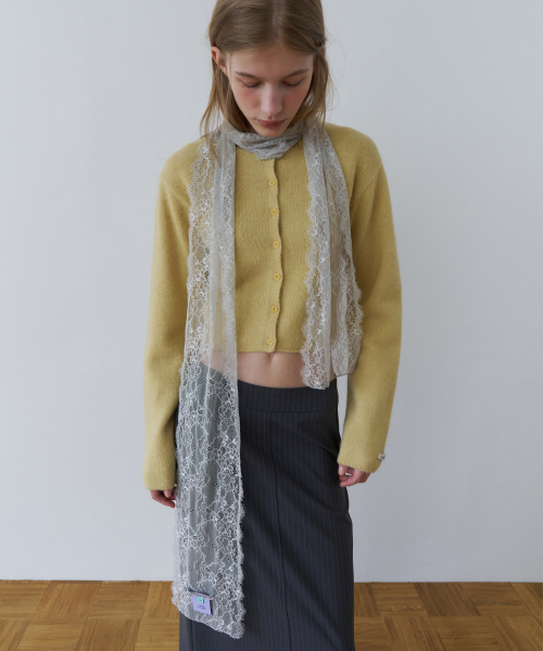 VICTORIAN LACE SCARF_MID GREY