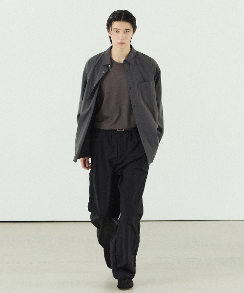 Essential Washed Shirts Charcoal Gray