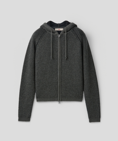 CLOUD KNIT HOODIE (KHAKI)
