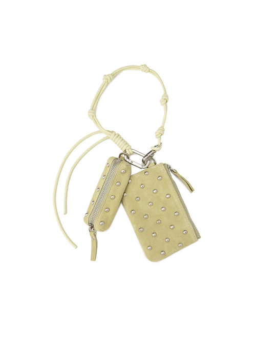 KNOTTY POUCH KEY RING [SUEDE BUTTER]