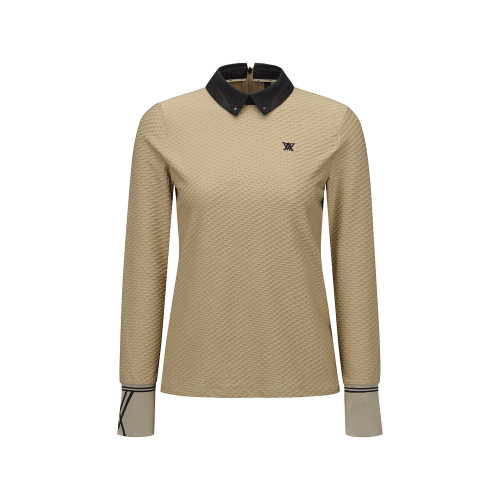 어뉴골프 WOMEN FA BACK ZIP-UP LONG T-SHIRT_BE