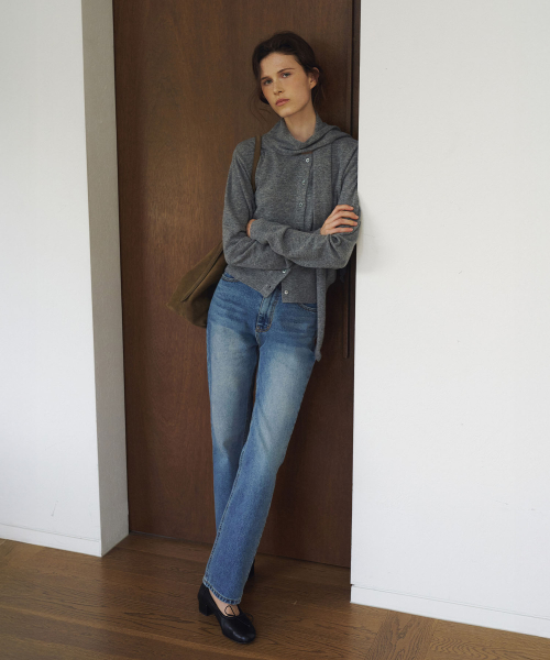 [Standard] Slim Straight Denim[LMBFAUDN029]-Medium blue