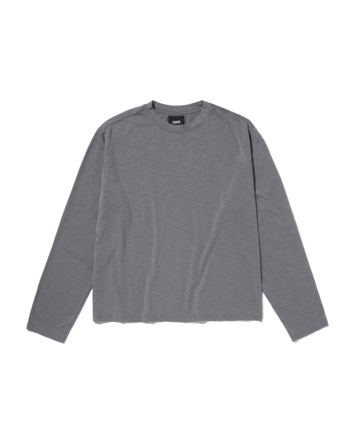 [suade X 세종] TEXTURED LONG SLEEVE [PURPLE GRAY]