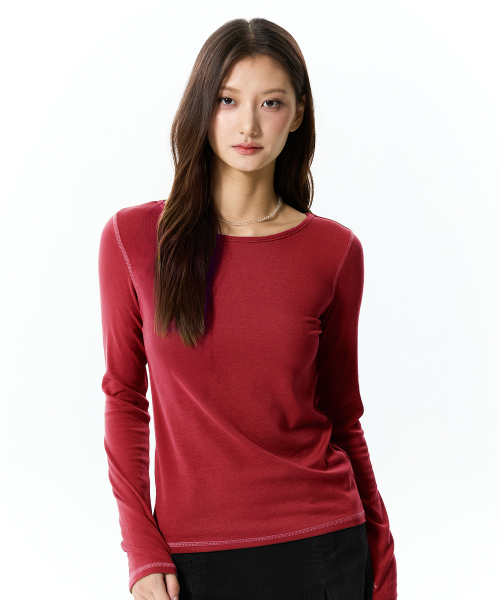JELLY LONG SLEEVE T-SHIRT(RED)