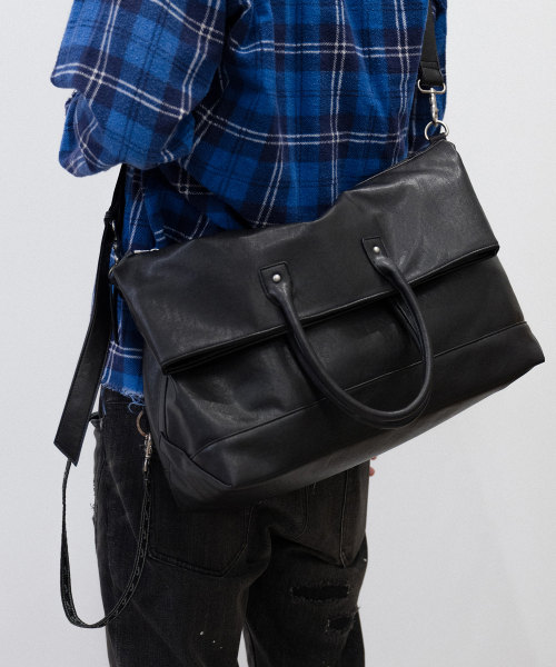 Module Flap Tote Bag / Black