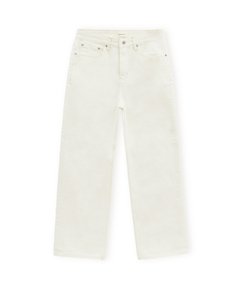 W 5P Straight Denim, Ecru