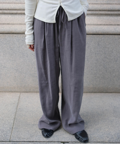 Soft Cupro Pants_Deep Grey