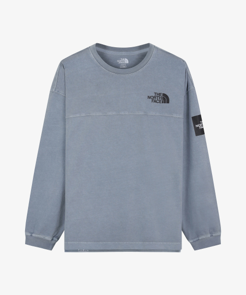 NT7TS51L 스티치 긴팔 티셔츠 GRAYISH BLUE