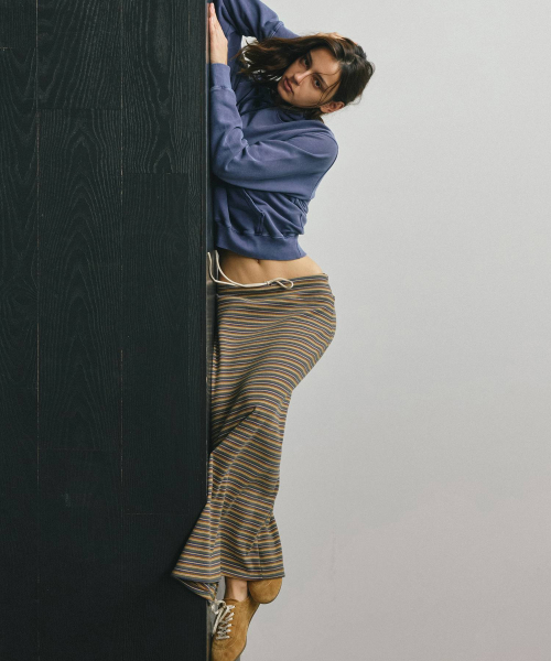 ARTH Striped Maxi Skirts