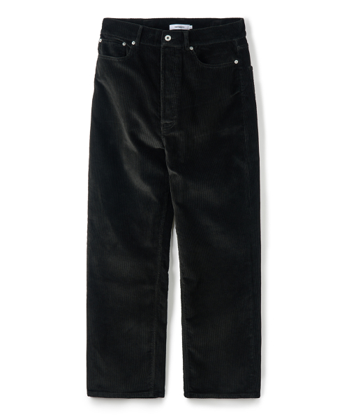 Straight Corduroy Pants Black