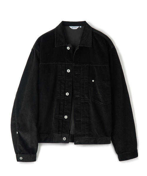 [Regular Crop] Corduroy Type One Trucker Black