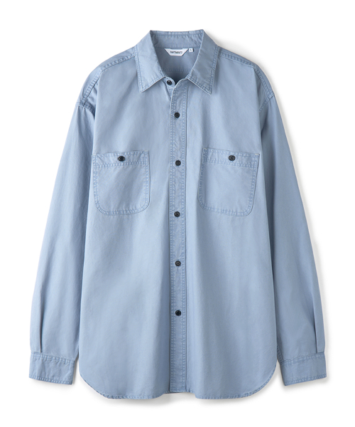 Washed Double Pocket Shirts Blue