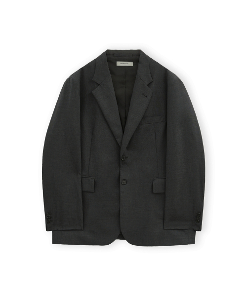 Wool Single Jacket, Charcoal