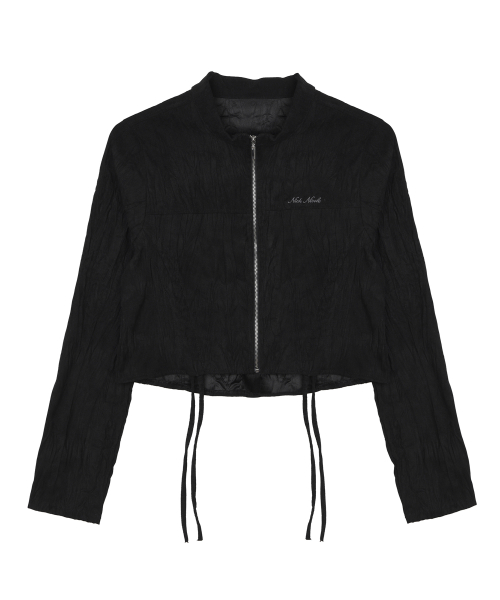 SUEDE STRING JACKET_BLACK