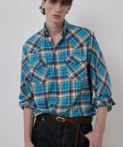 IVY WESTERN SHIRT BLUE