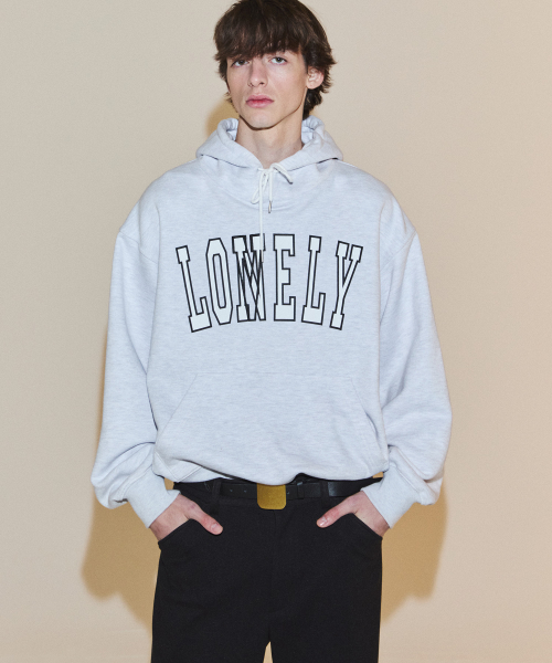 LONELY/LOVELY FLUFF HOODIE ASH GRAY