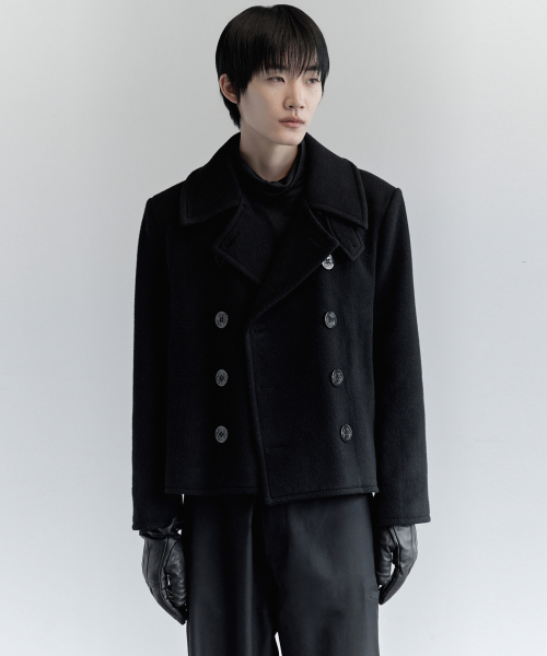 [SIZE L]PEA COAT_BLACK