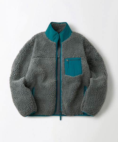 WOOL FLEECE MOUNTAIN JACKET_GRAY