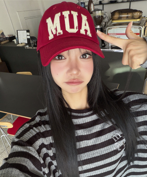 ARCH LOGO POINT BALL CAP [RED]