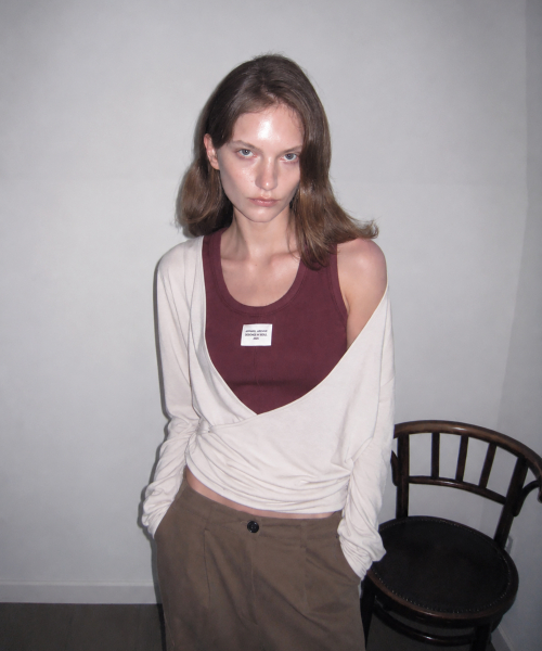 Dusk ribbed sleeveless - Grape