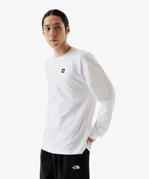 NT7TS50K 에센셜 긴팔 티셔츠 WHITE — Main product photo