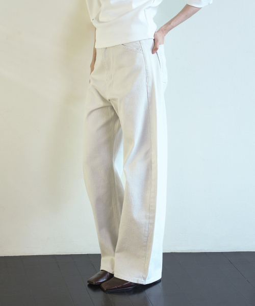 Curve Leg Denim_Grayish Ivory-VN25W012