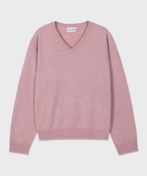 Unisex Soft V-Neck Knit Pink