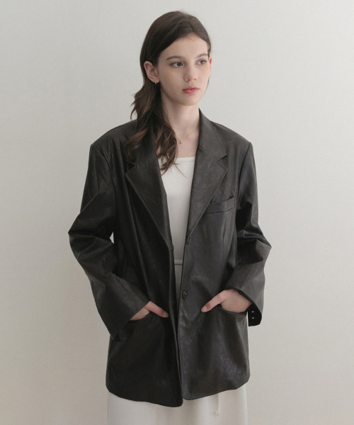 esu leather Jacket (brown)