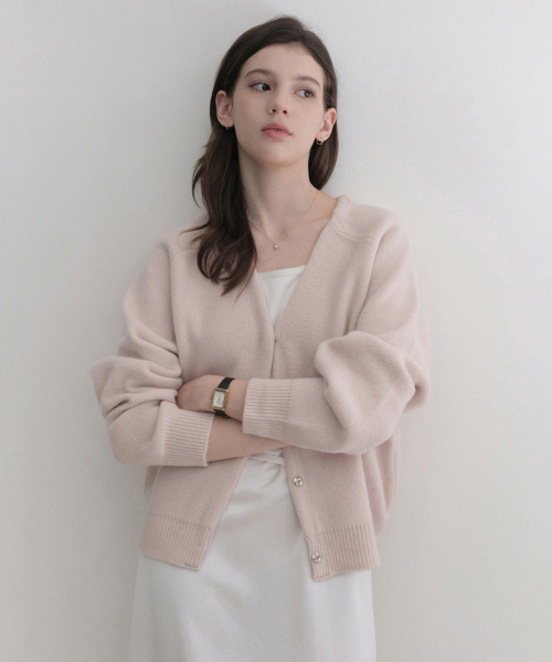 rainy cashmere cardigan (pink)