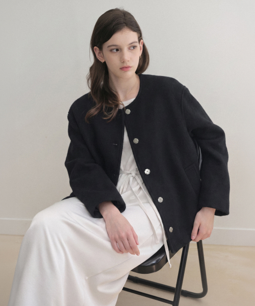 alpaca wool Jacket (black)
