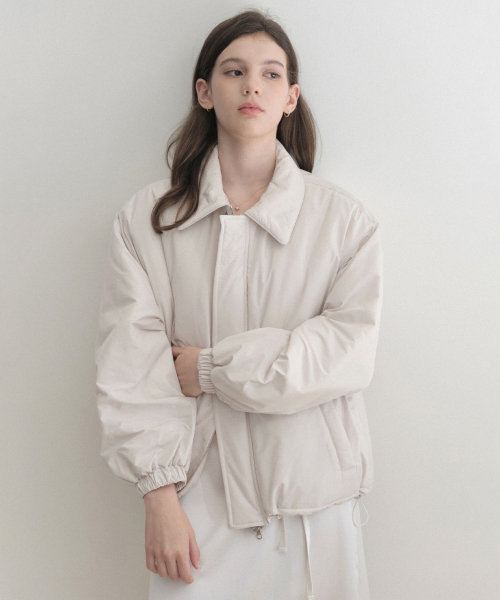 esy kara padding blouson (ivory)