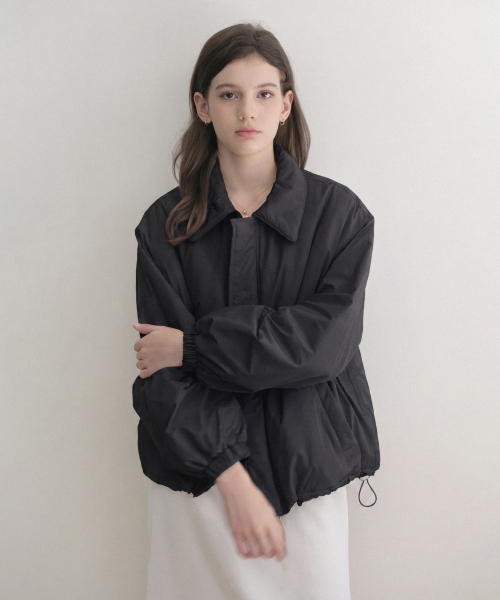 esy kara padding blouson (black)