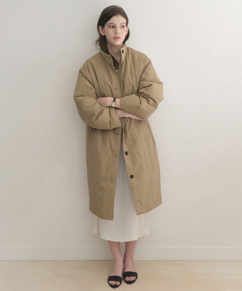 esy Long half padding coat (beige)