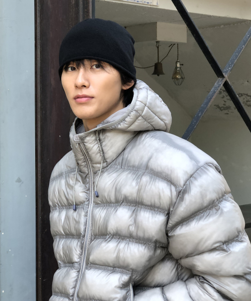 데이 캐시미어 롤업 비니_BLACK